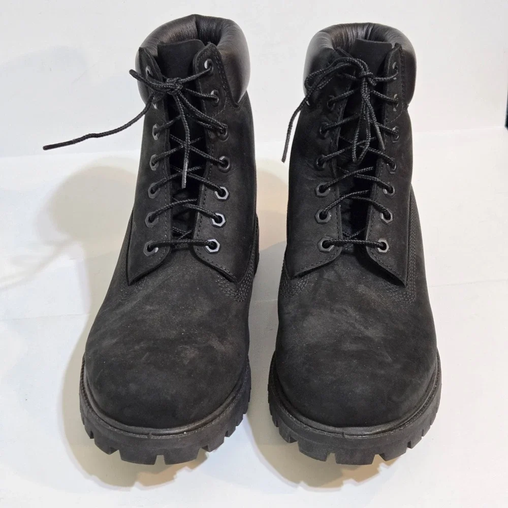 Timberland 6 Inch Premium Boots Mens 10.5M Black Nubuck Waterproof 10073